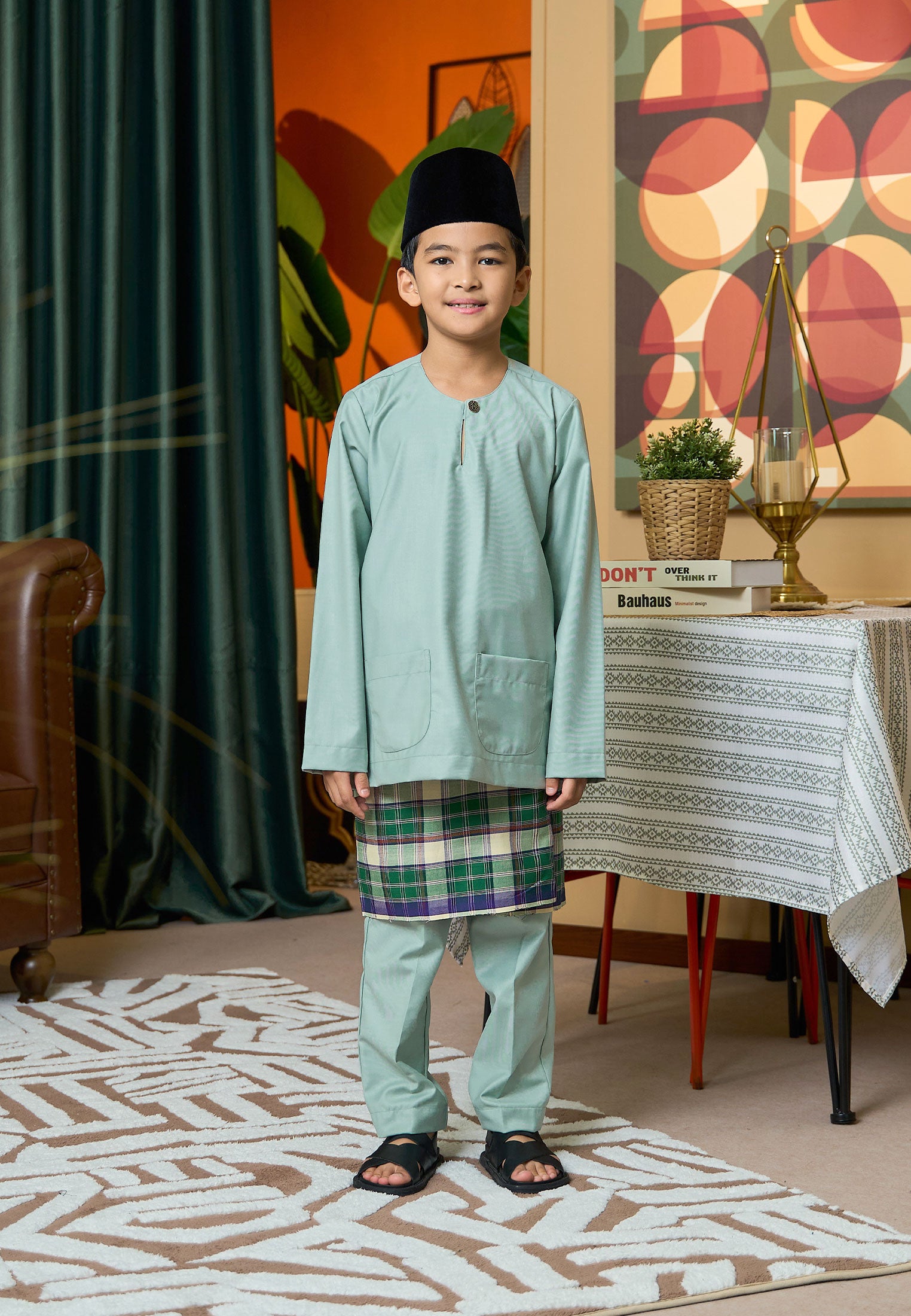 Baju Melayu Teluk Belanga Mark II - Mint Green (Kids)