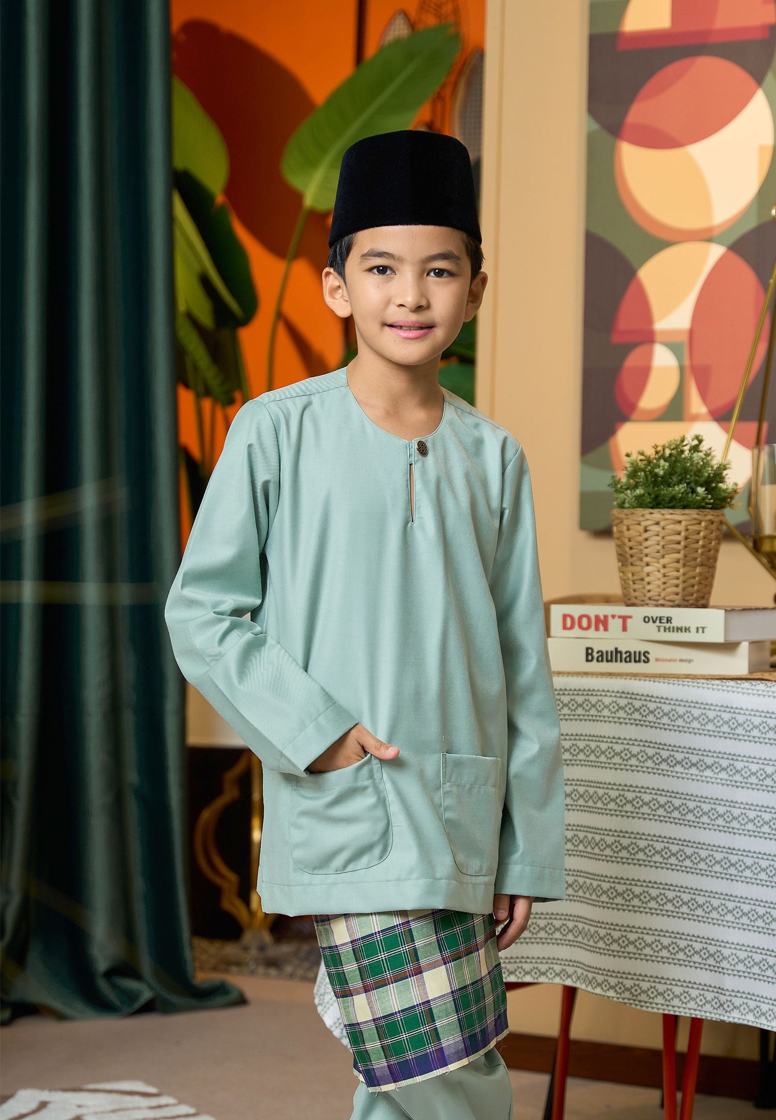 Baju Melayu Teluk Belanga Mark II - Mint Green (Kids)