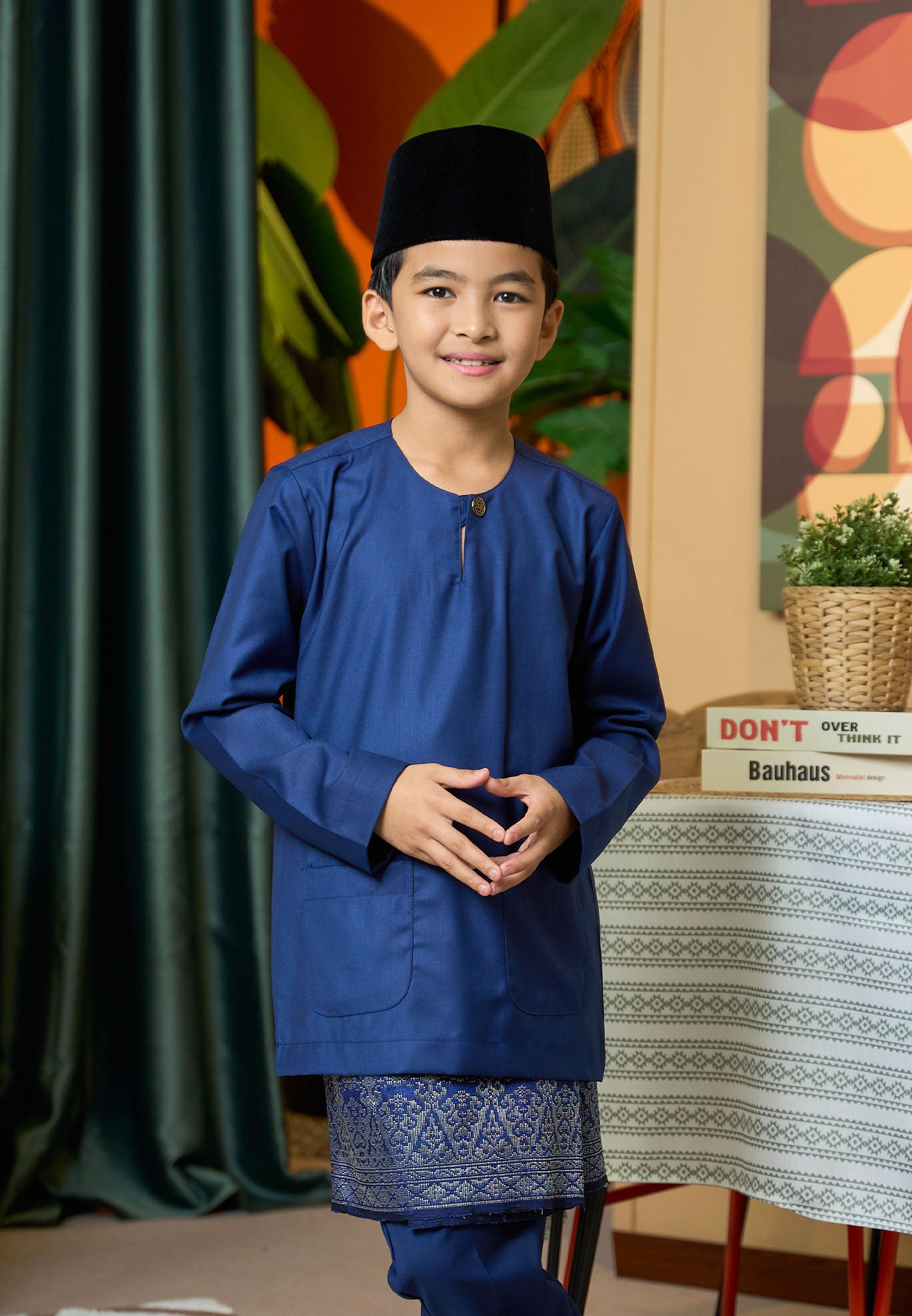 Baju Melayu Teluk Belanga Mark II - Dark Blue (Kids)