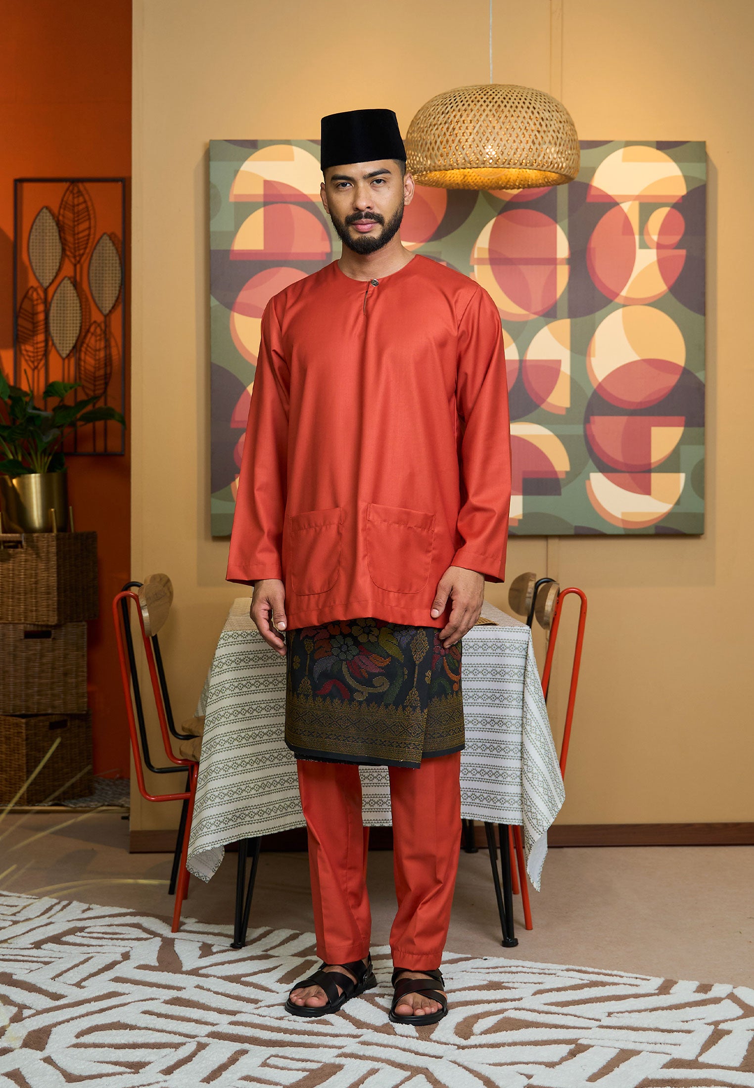 Baju Melayu Teluk Belanga Mark II - Orange (Men)