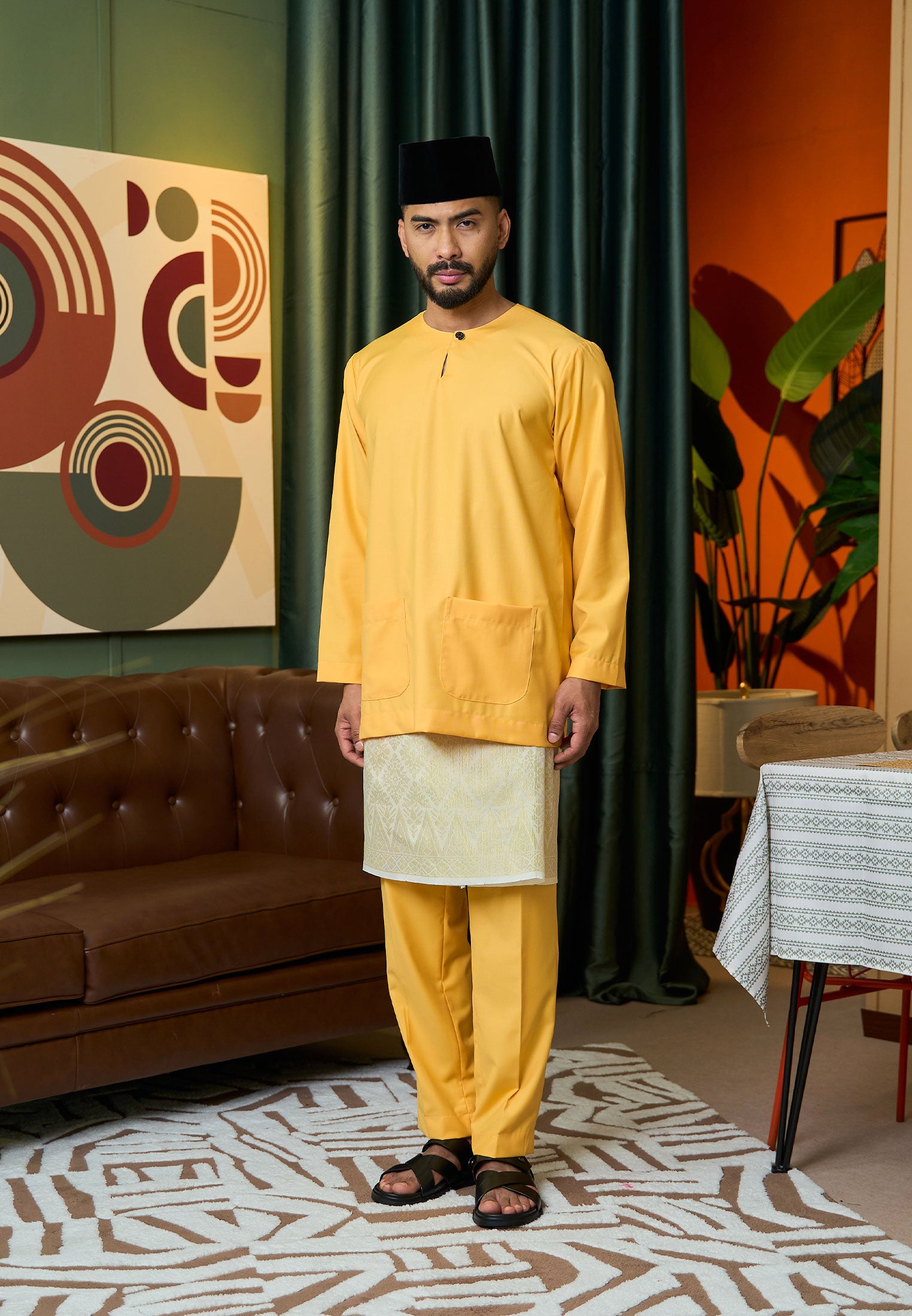 Baju Melayu Teluk Belanga Mark II - Yellow (Men)