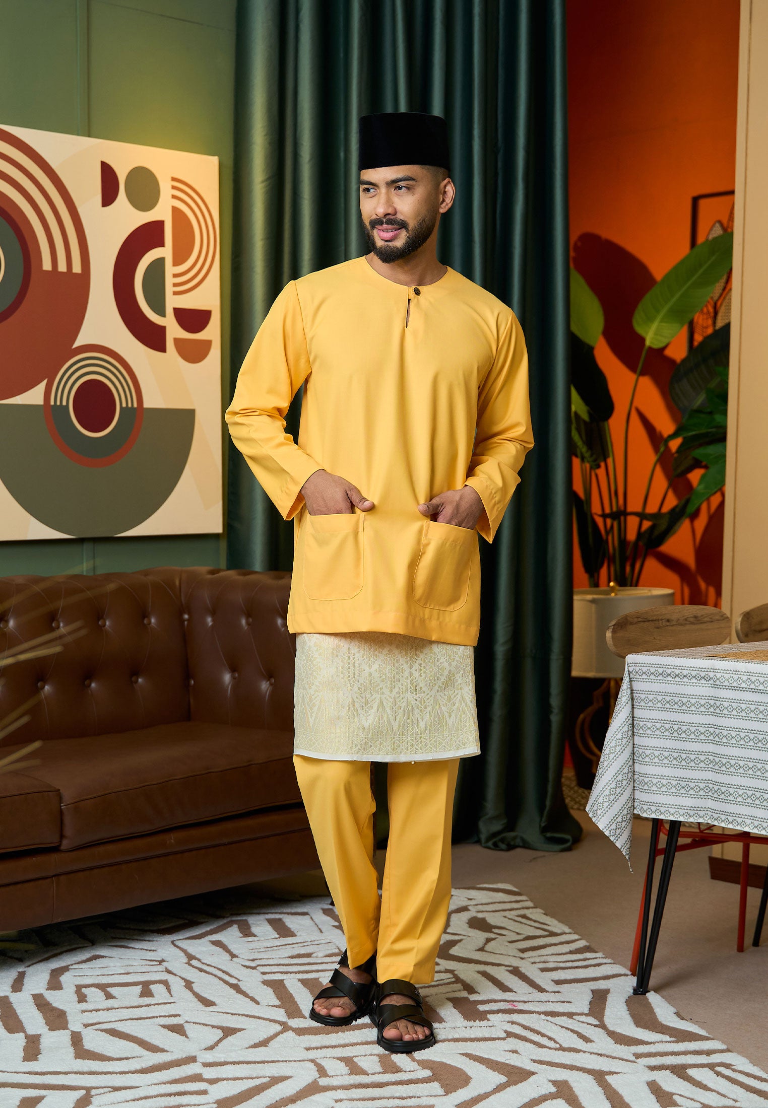 Baju Melayu Teluk Belanga Mark II - Yellow (Men)