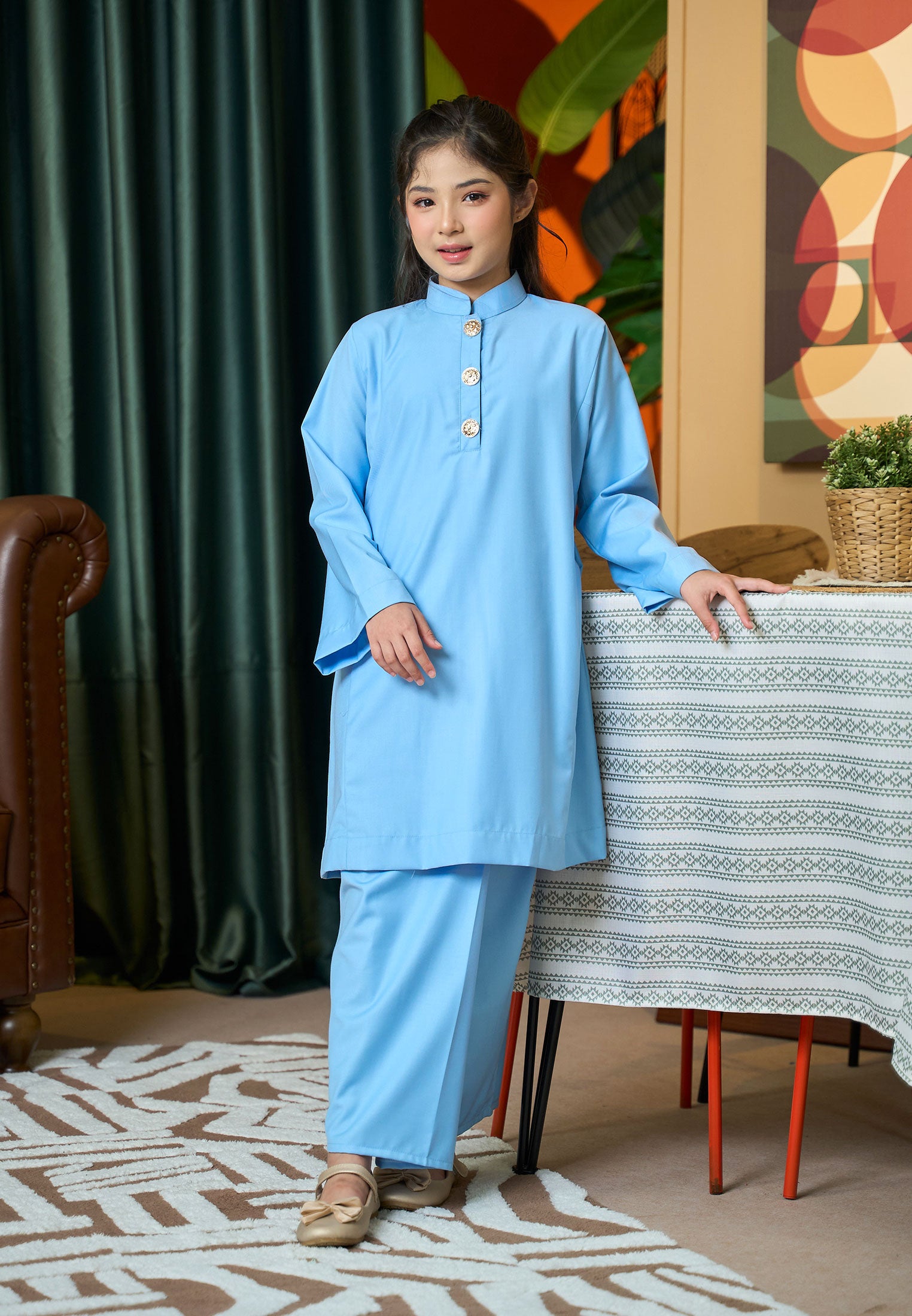 Suri Kurung Klasik Kids Baby Blue