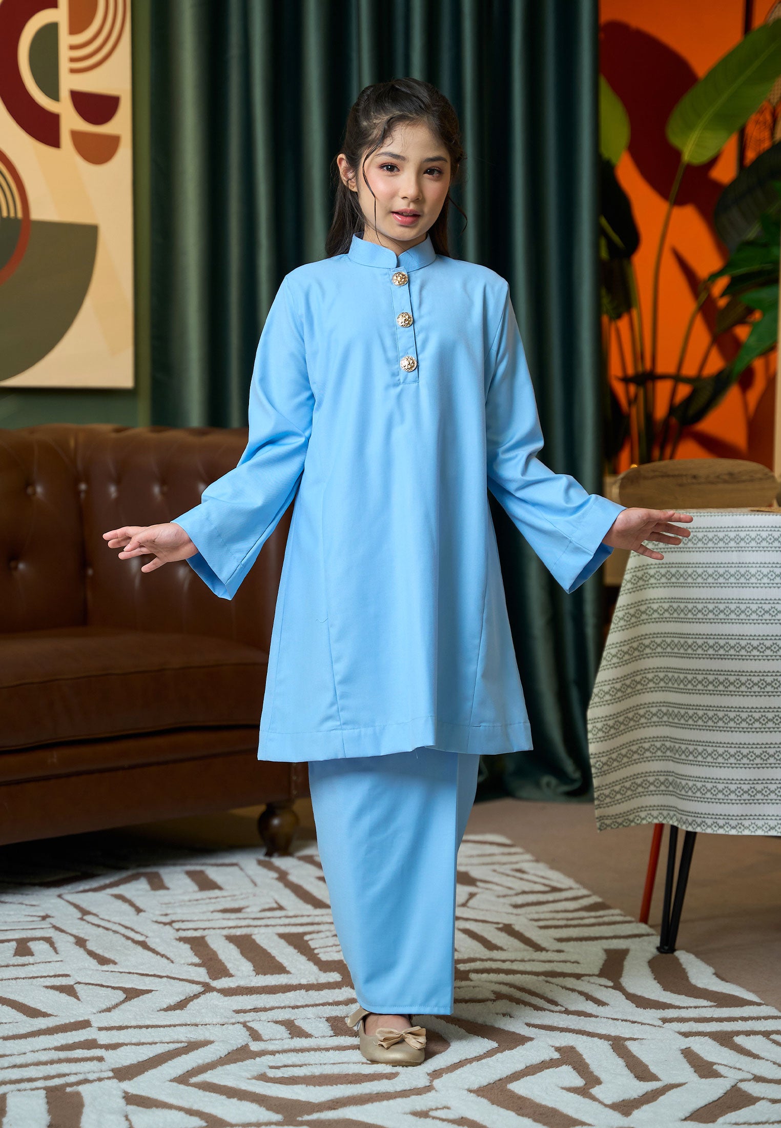 Suri Kurung Klasik Kids Baby Blue