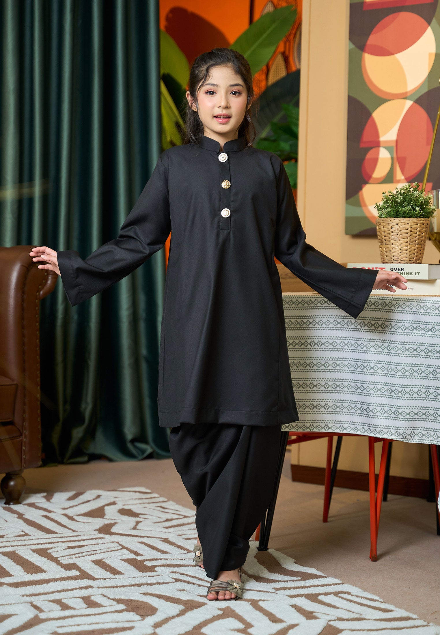 Suri Kurung Klasik Kids Black