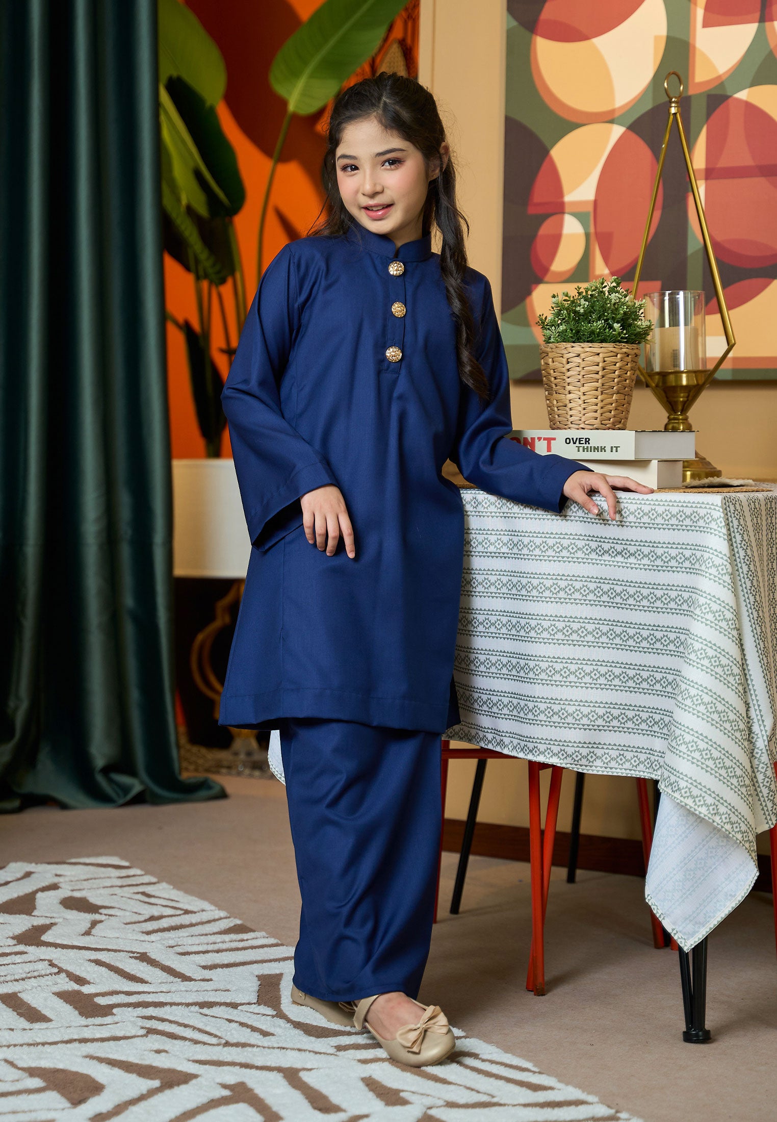 Suri Kurung Klasik Kids Dark Blue