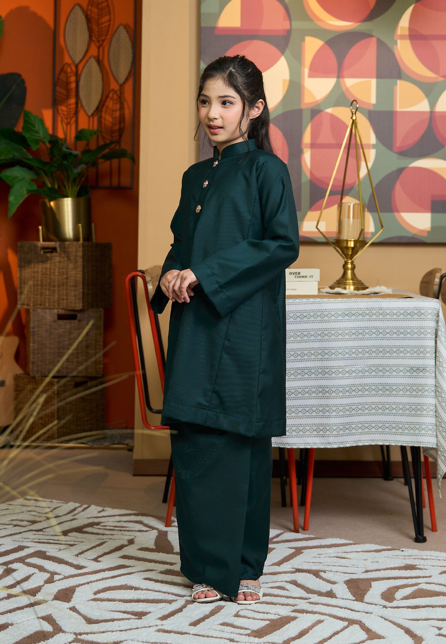 Suri Kurung Klasik Kids Emerald Green