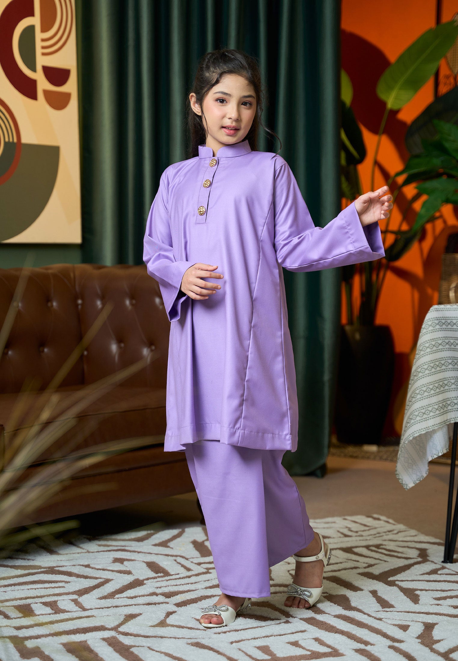 Suri Kurung Klasik Kids Lavender