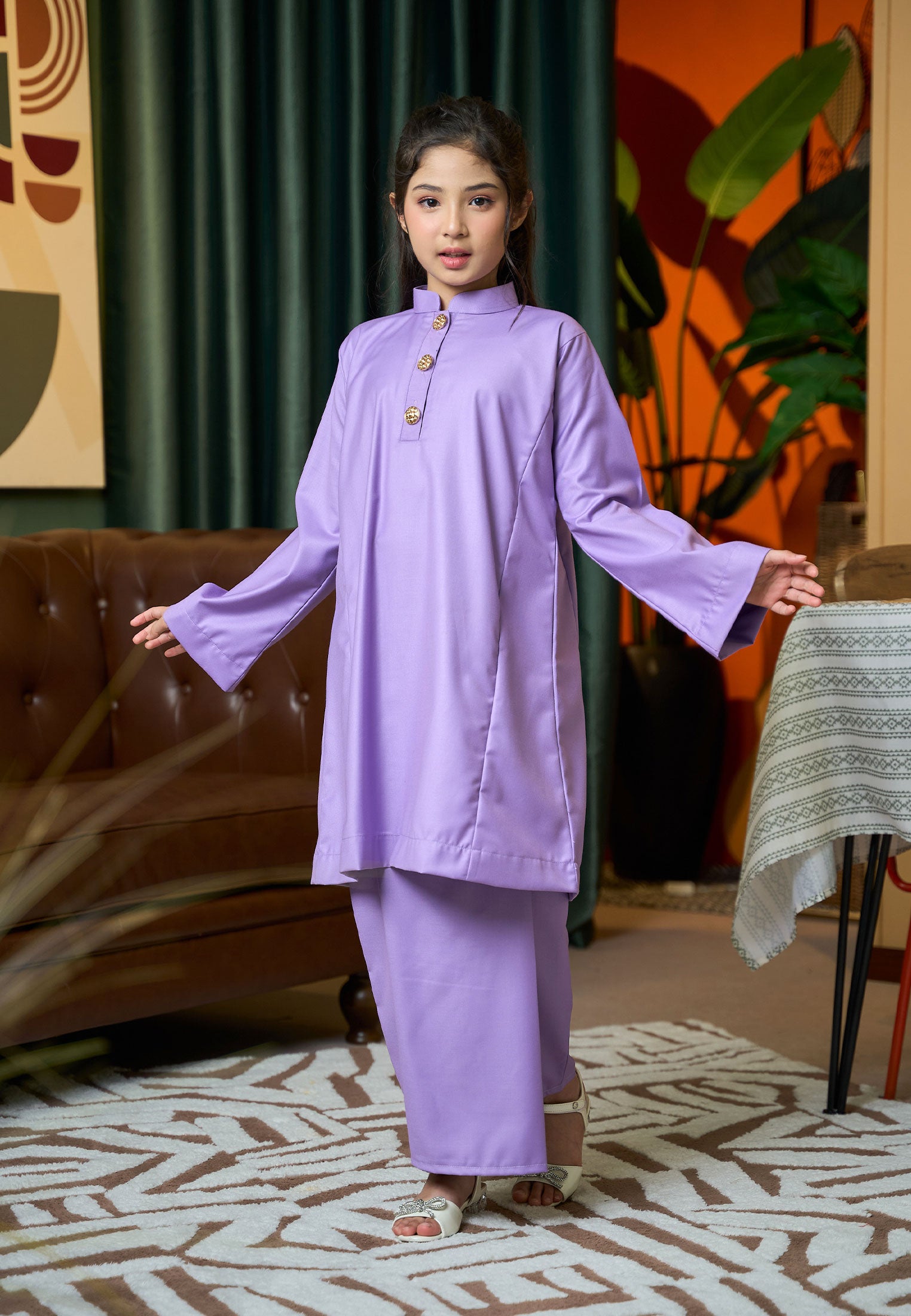 Suri Kurung Klasik Kids Lavender