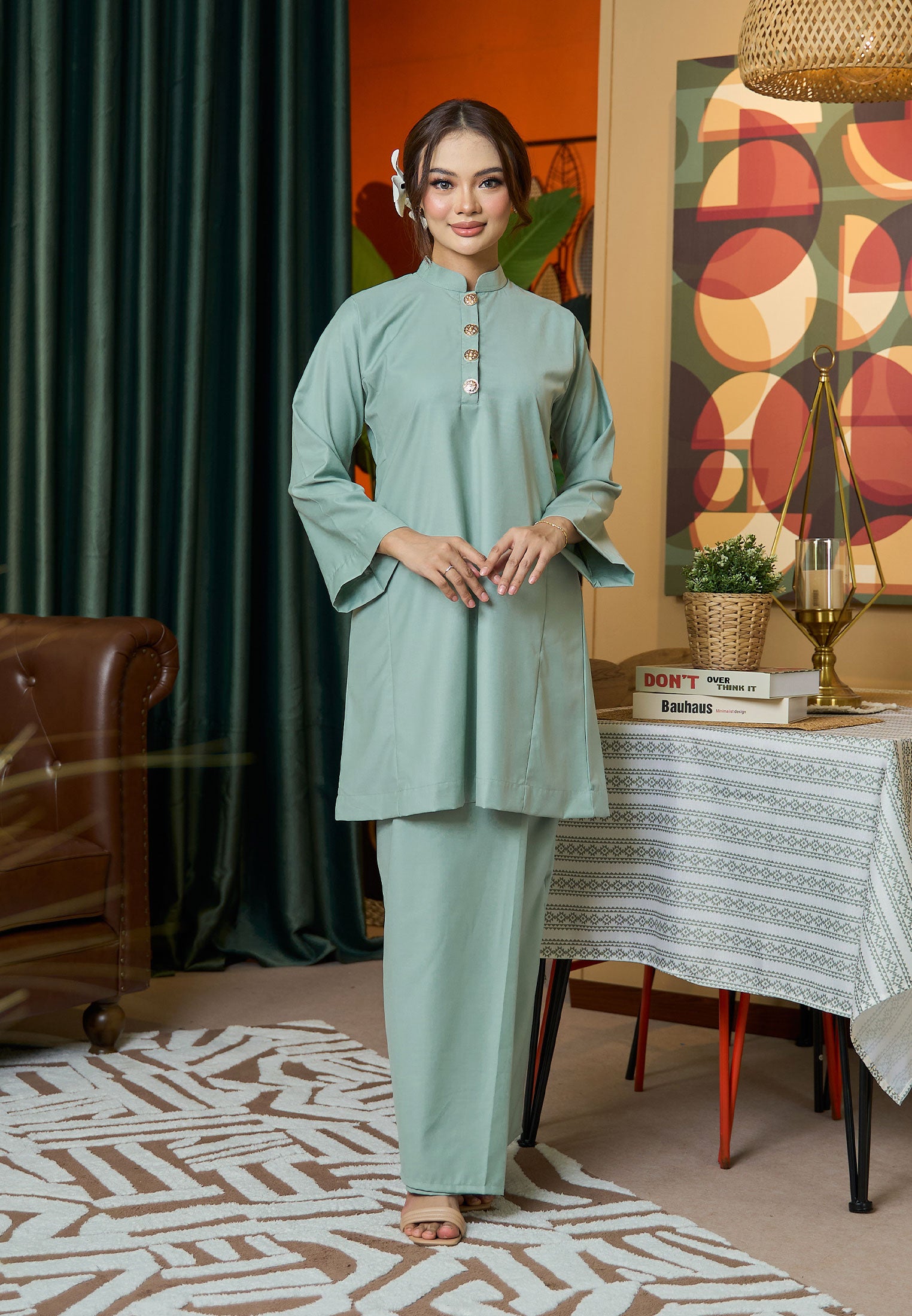 Suri Kurung Klasik V2 Mint Green