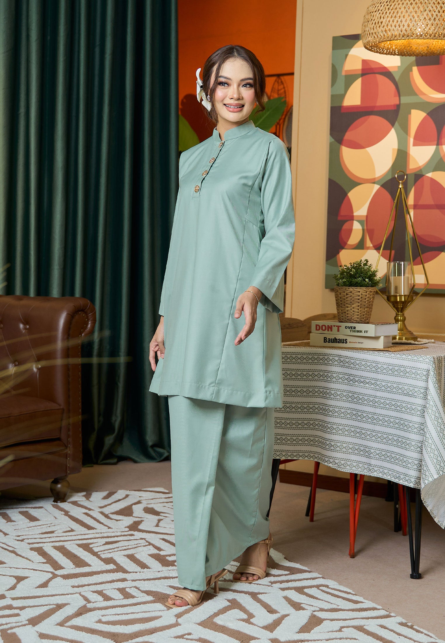 Suri Kurung Klasik V2 Mint Green