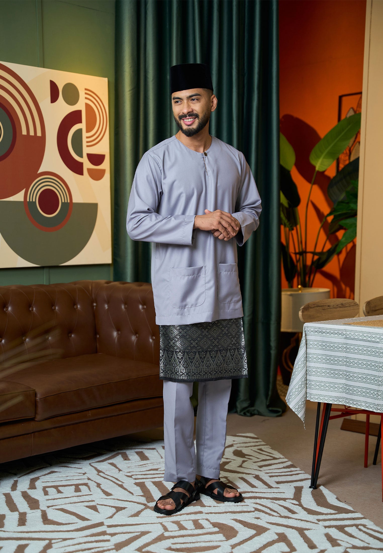 Baju Melayu Teluk Belanga Mark II - Grey (Men)