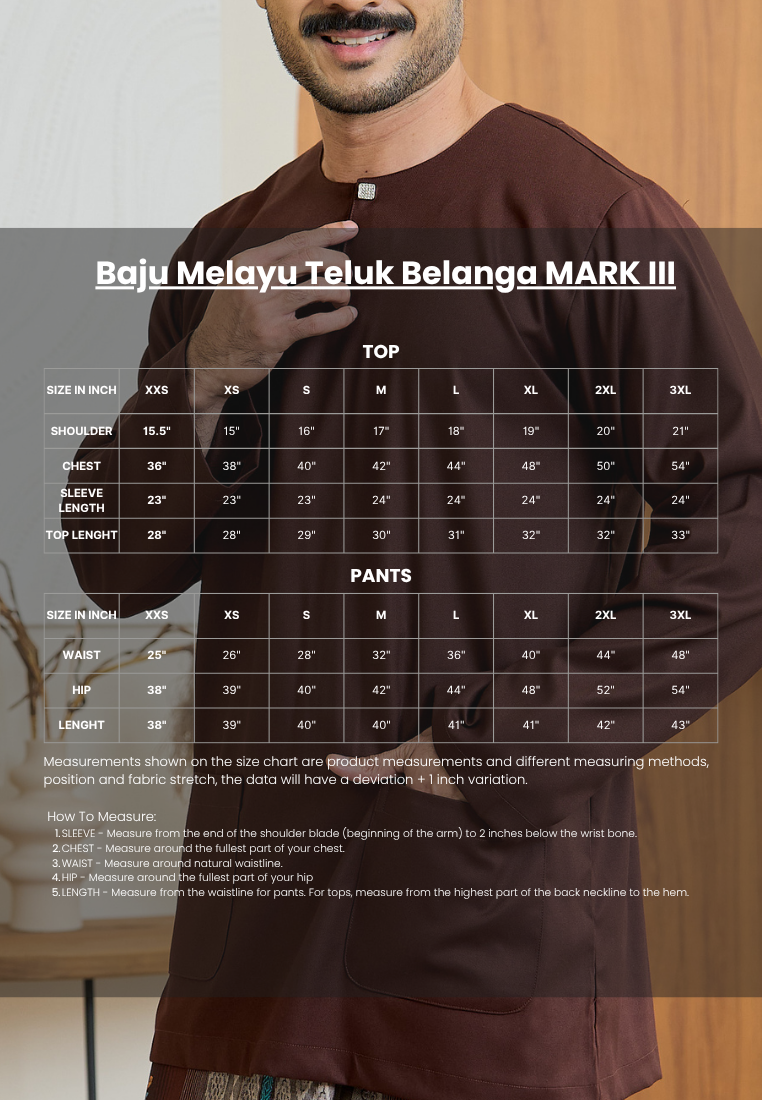 Baju Melayu Teluk Belanga Mark III - Lavender (Men)