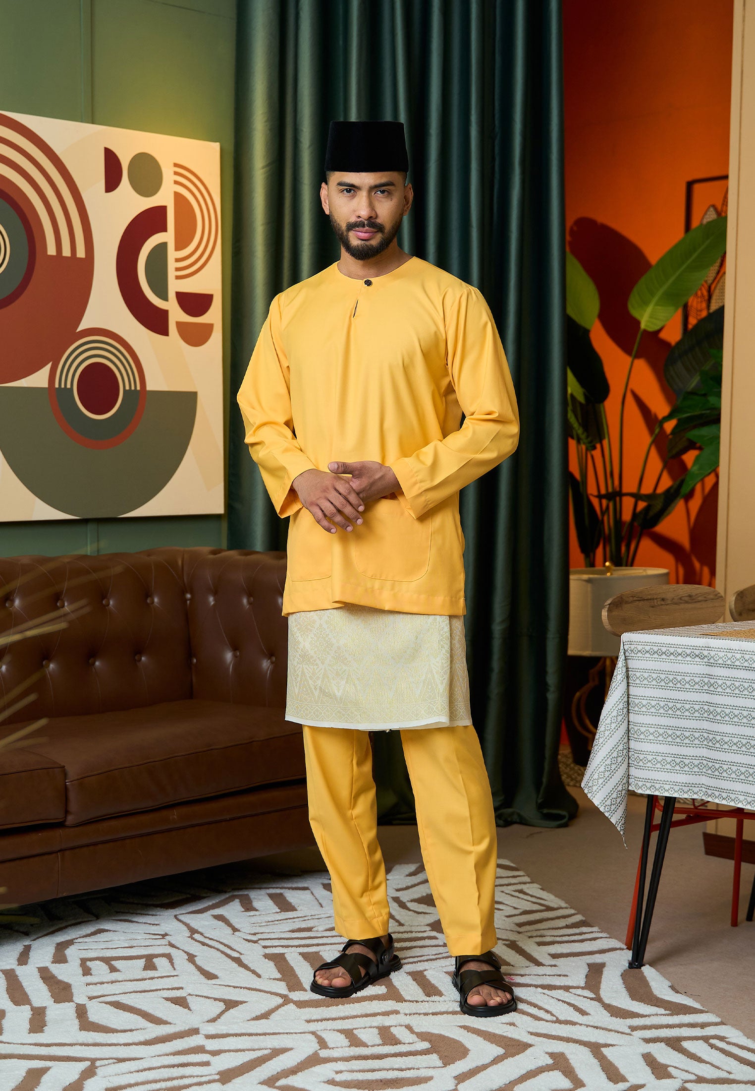 Baju Melayu Teluk Belanga Mark II - Yellow (Men)