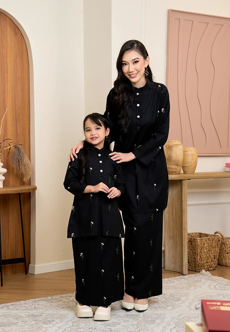 Anggun Kurung Klasik - Black (Kids)