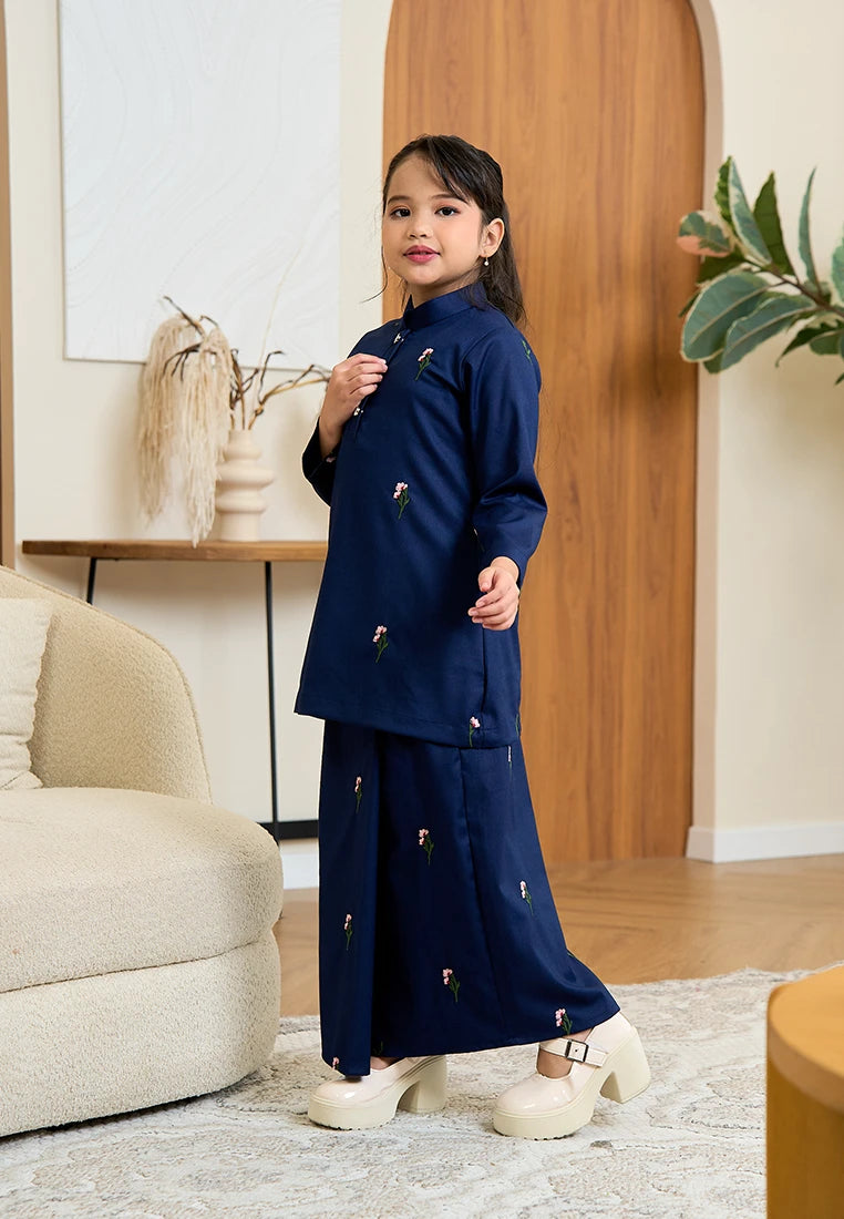 Anggun Kurung Klasik - Dark Blue (Kids)