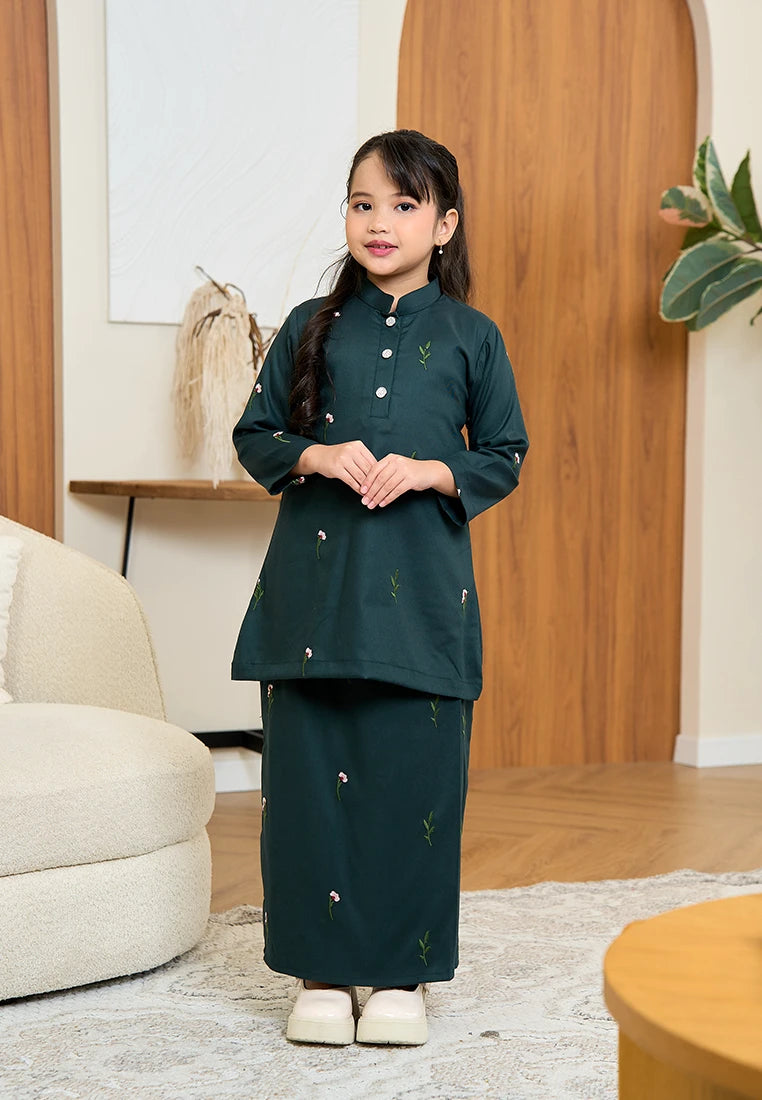 Anggun Kurung Klasik - Emerald Green (Kids)