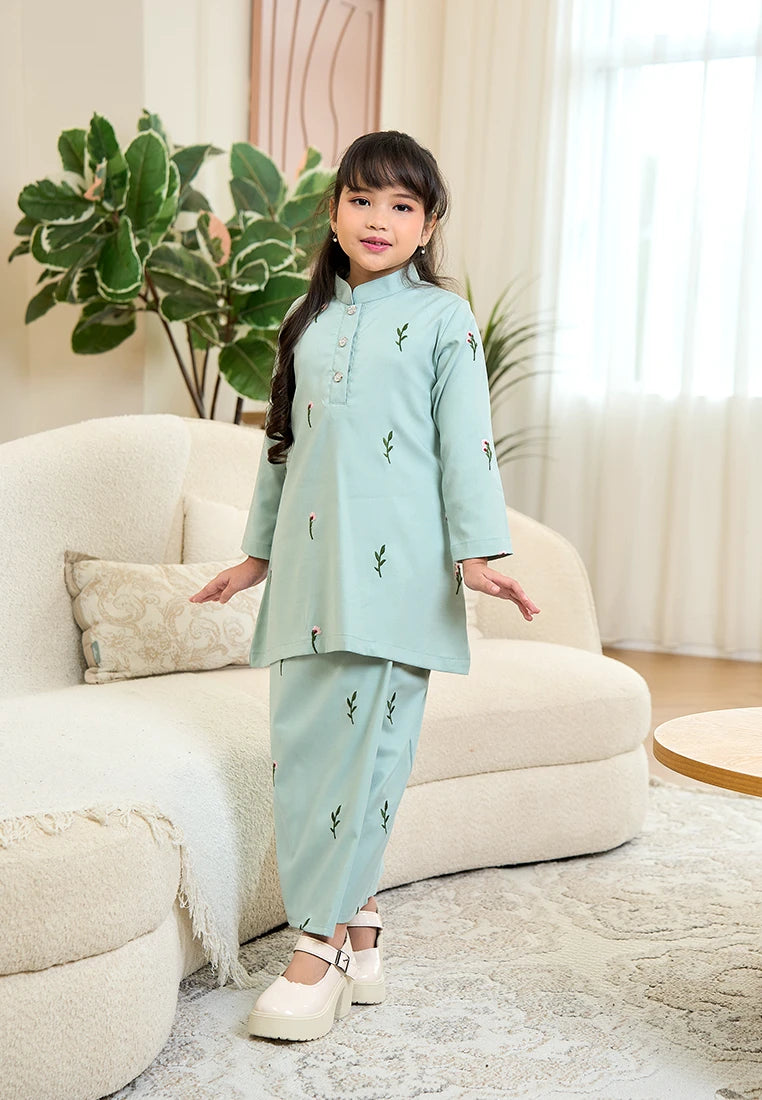 Anggun Kurung Klasik - Mint Green (Kids)