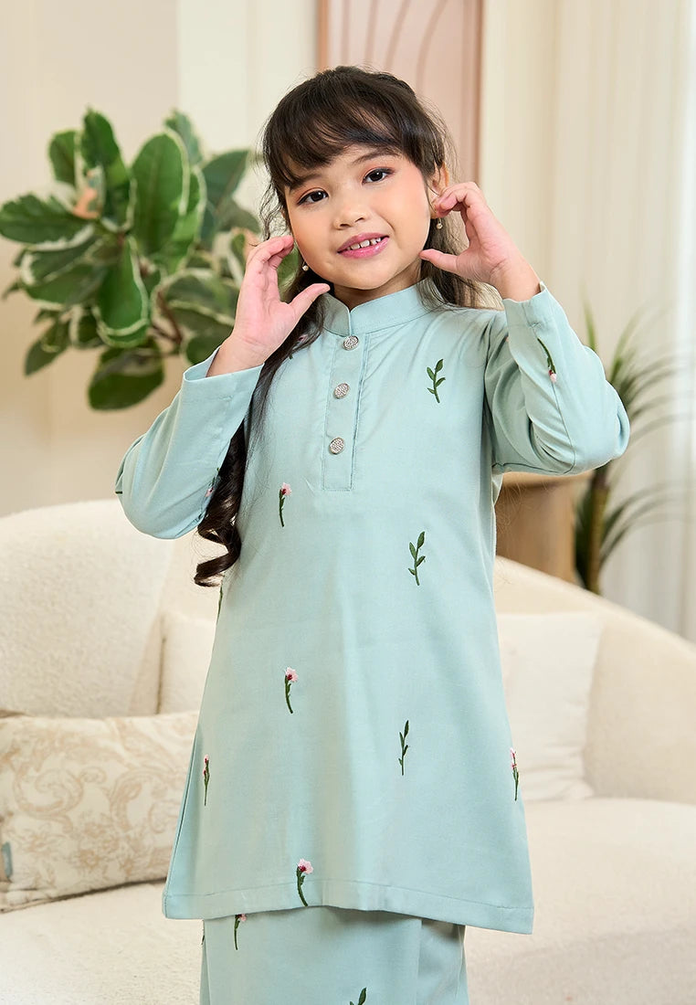 Anggun Kurung Klasik - Mint Green (Kids)