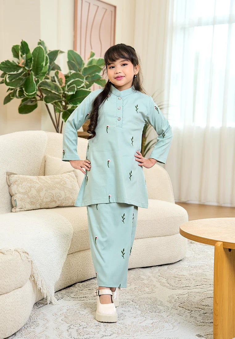 Anggun Kurung Klasik - Mint Green (Kids)