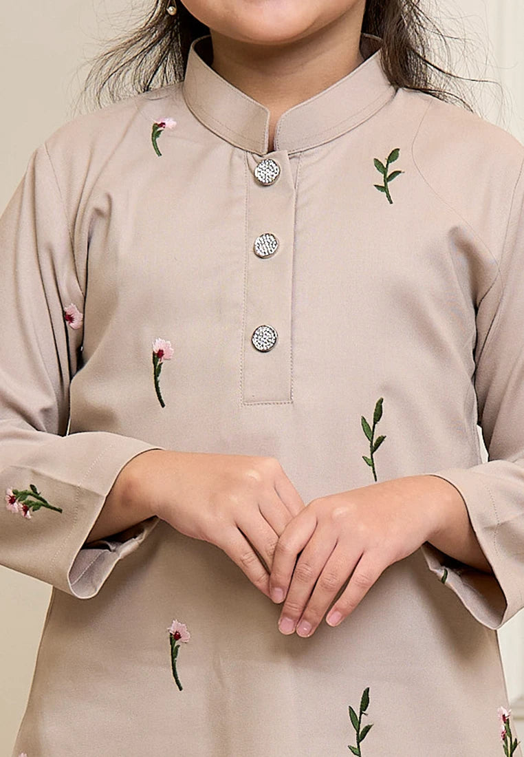 Anggun Kurung Klasik - Nude Champagne (Kids)