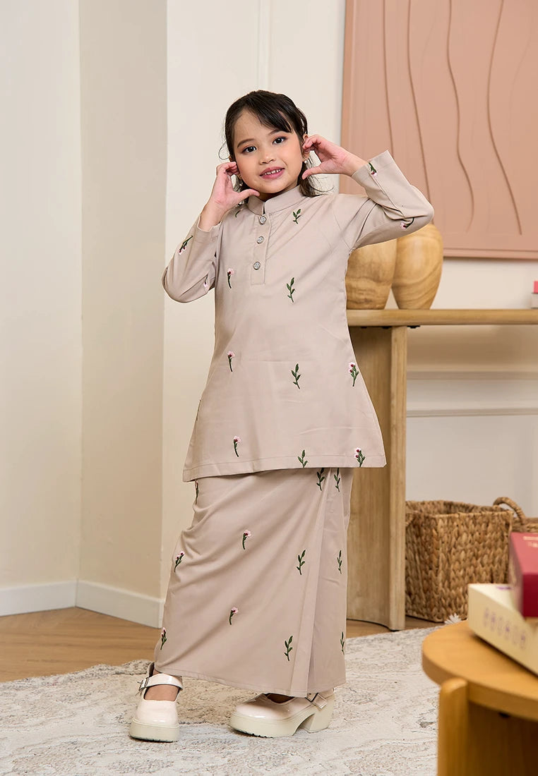 Anggun Kurung Klasik - Nude Champagne (Kids)