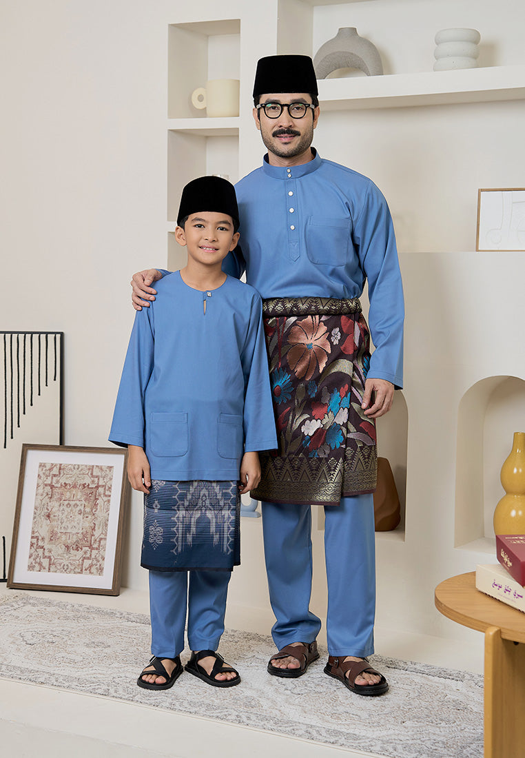 Baju Melayu Cekak Musang Mark III - Ash Blue
