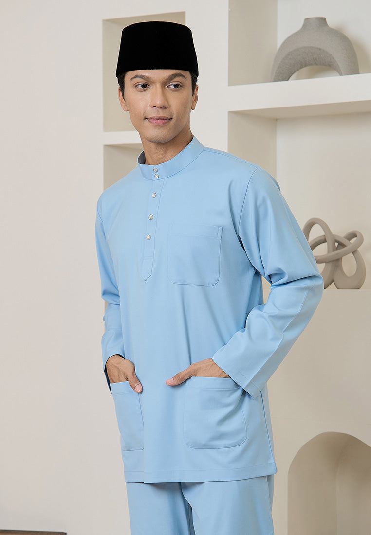Baju Melayu Cekak Musang Mark III - Baby Blue