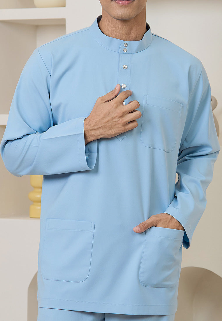 Baju Melayu Cekak Musang Mark III - Baby Blue