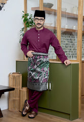 Baju Melayu Cekak Musang Mark III - Burgundy
