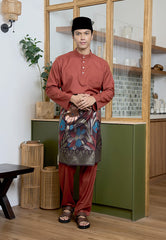 Baju Melayu Cekak Musang Mark III - Burnt Orange