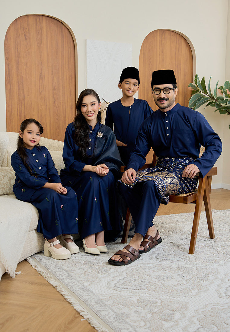 Baju Melayu Cekak Musang Mark III - Dark Blue