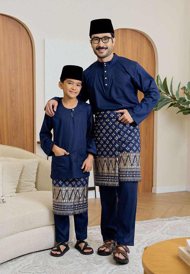 Baju Melayu Cekak Musang Mark III - Dark Blue