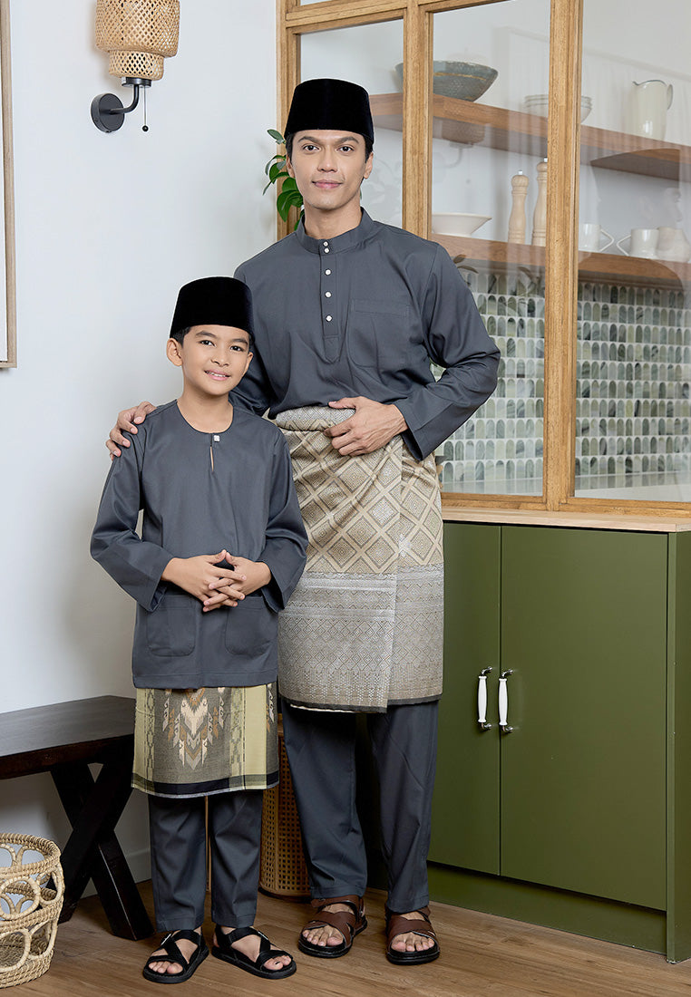 Baju Melayu Cekak Musang Mark III - Dark Grey