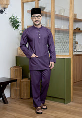Baju Melayu Cekak Musang Mark III - Dark Purple