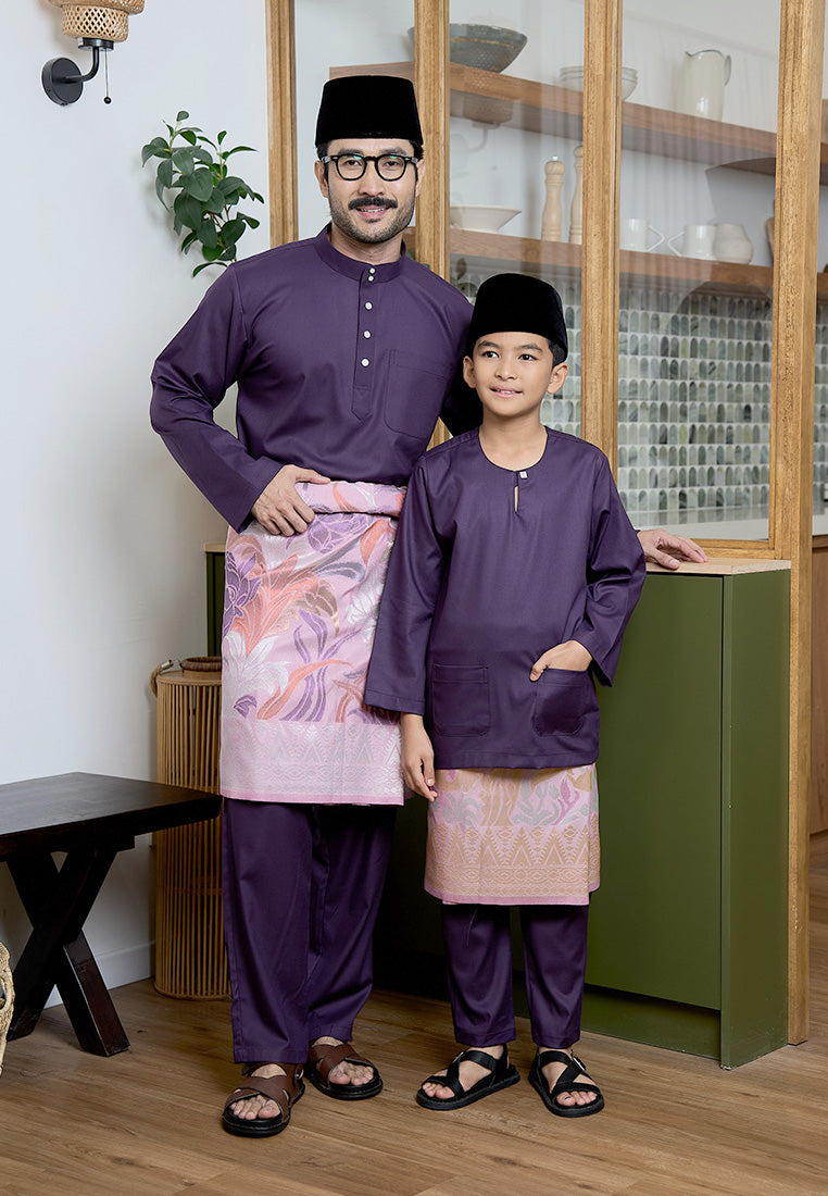 Baju Melayu Cekak Musang Mark III - Dark Purple