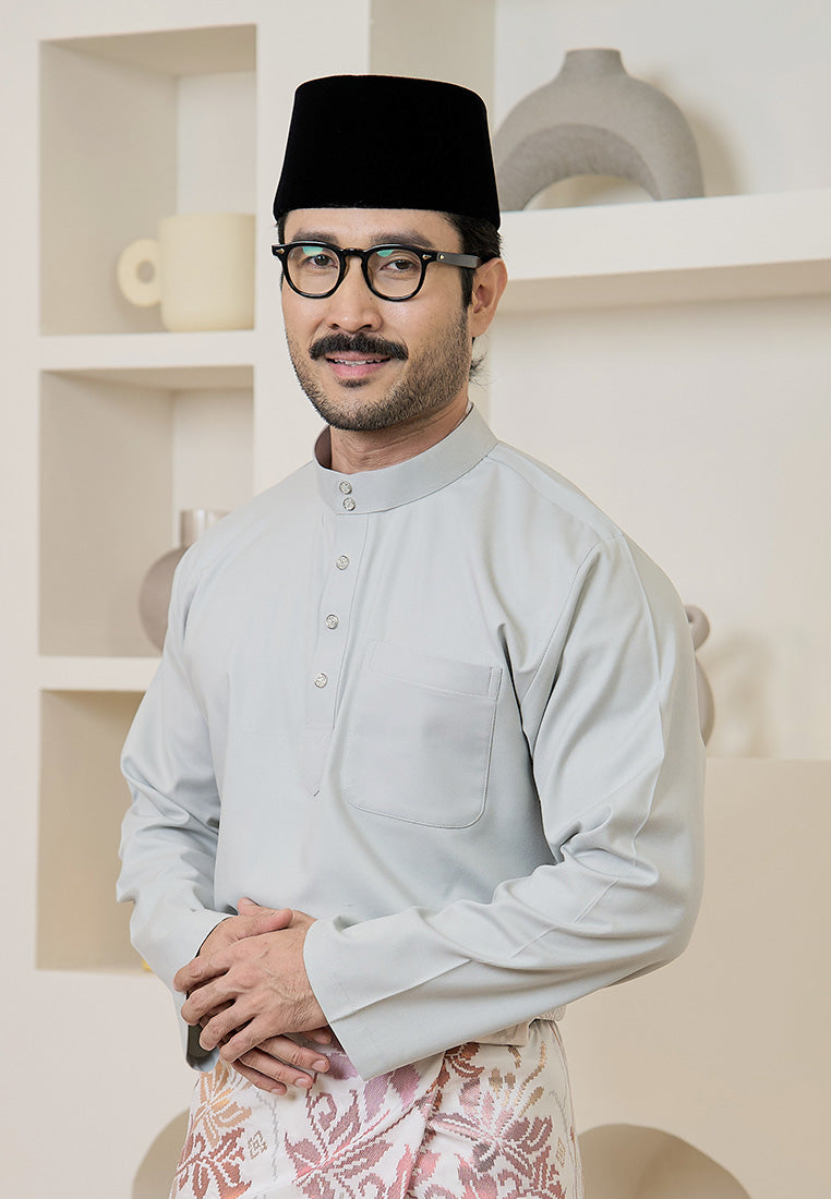Baju Melayu Cekak Musang Mark III - Dusty Grey