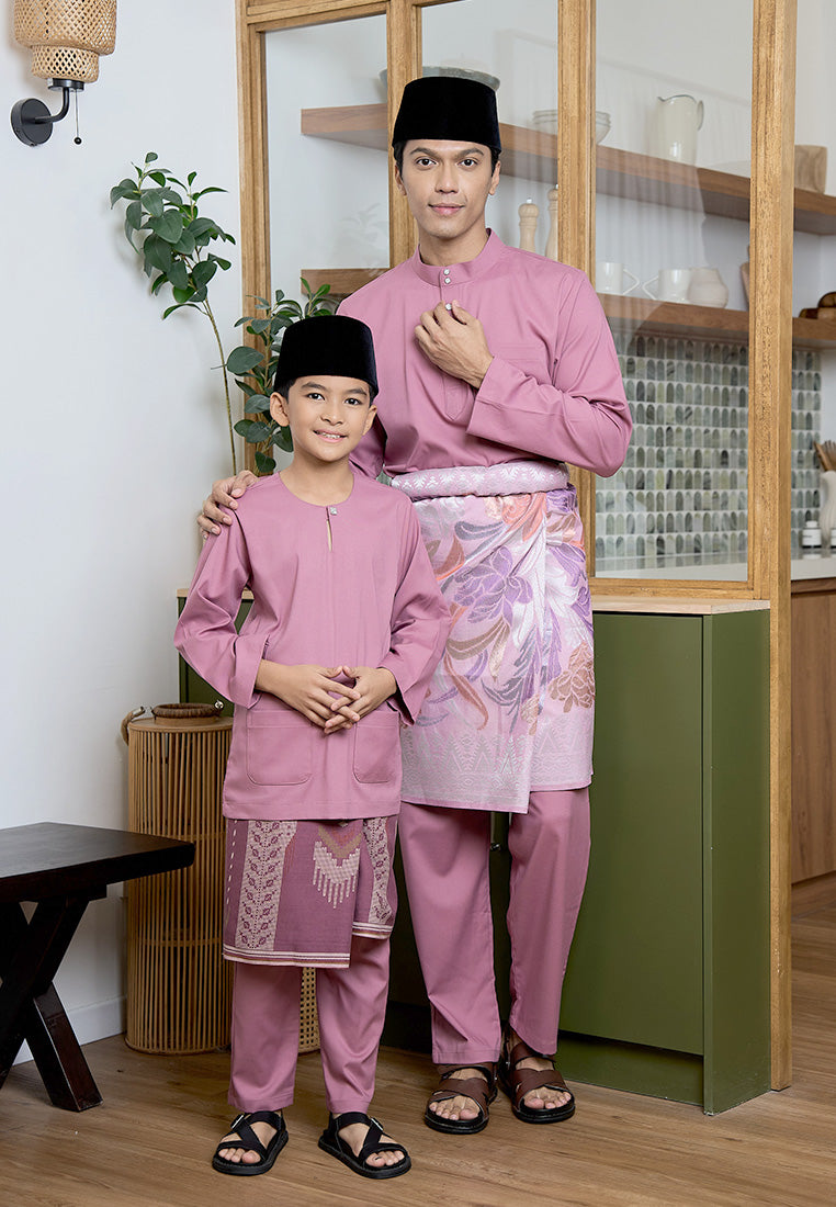 Baju Melayu Cekak Musang Mark III - Dusty Pink