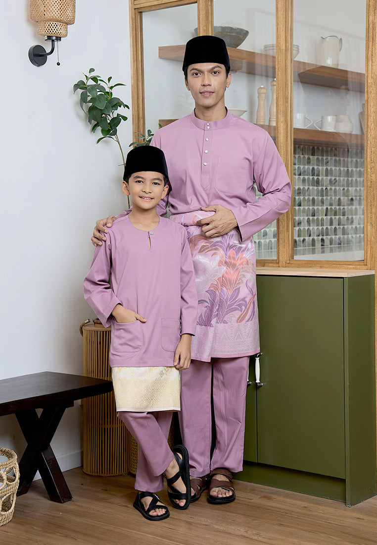 Baju Melayu Cekak Musang Mark III - Dusty Purple