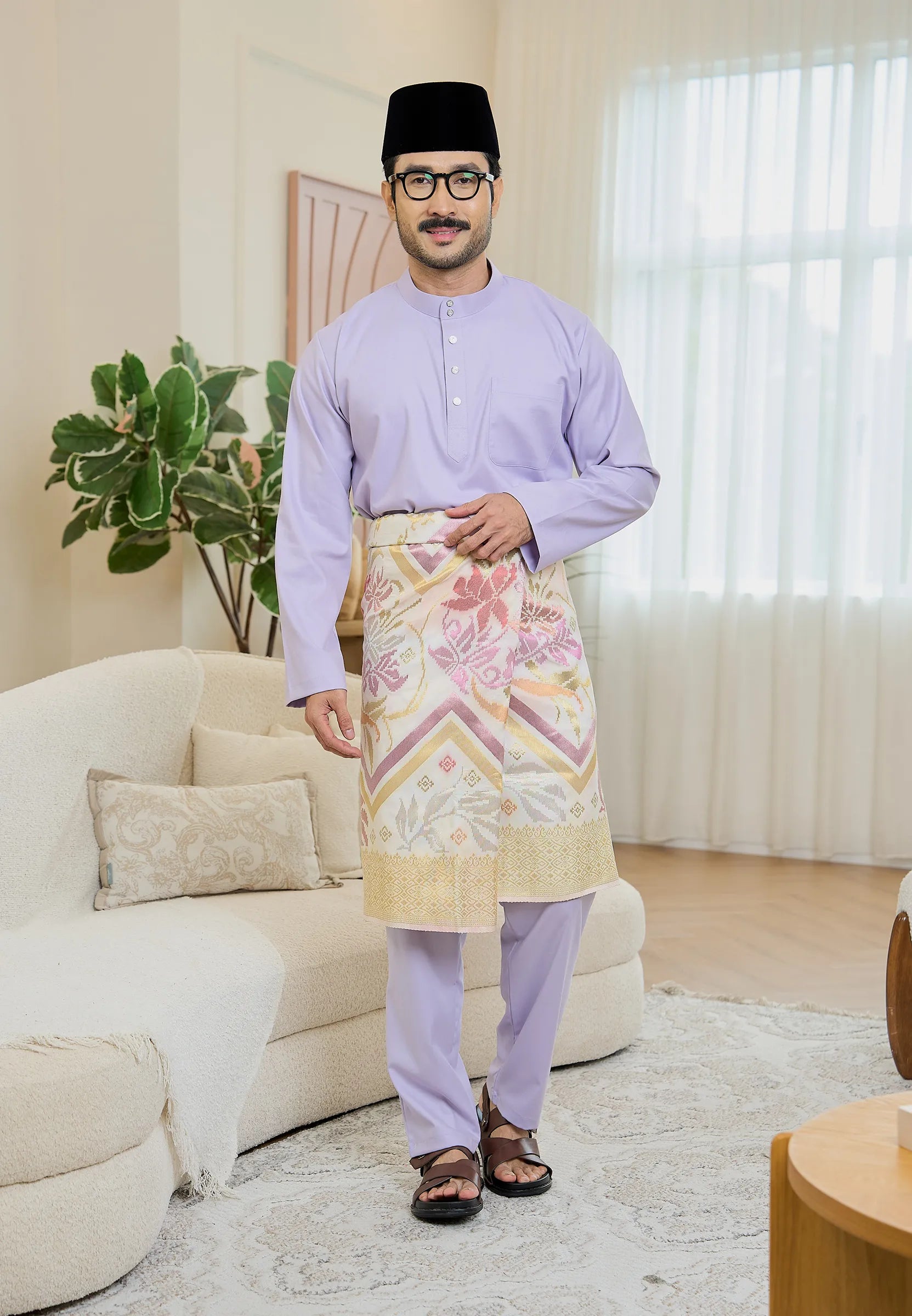 Baju Melayu Cekak Musang Mark III - Lilac