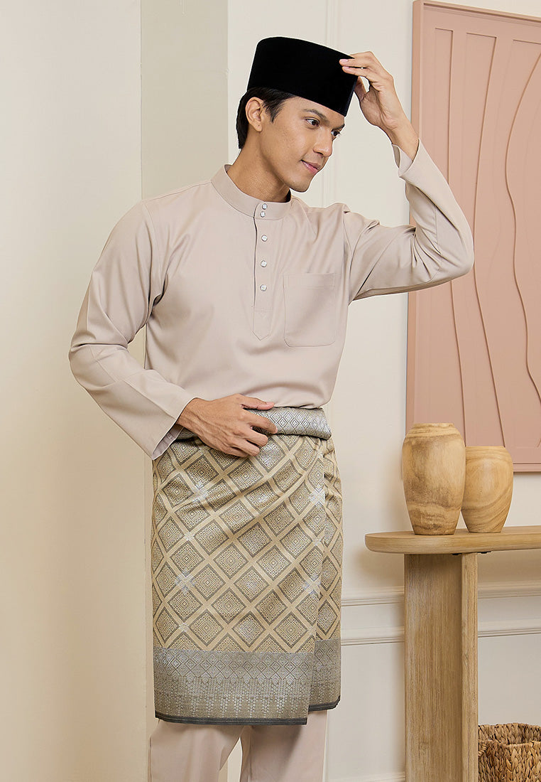 Baju Melayu Cekak Musang Mark III - Nude Champagne