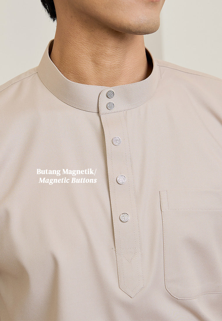 Baju Melayu Cekak Musang Mark III - Nude Champagne