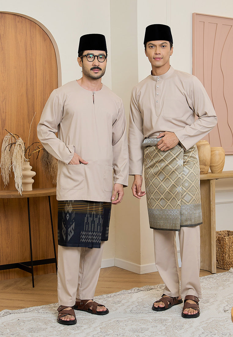 Baju Melayu Cekak Musang Mark III - Nude Champagne