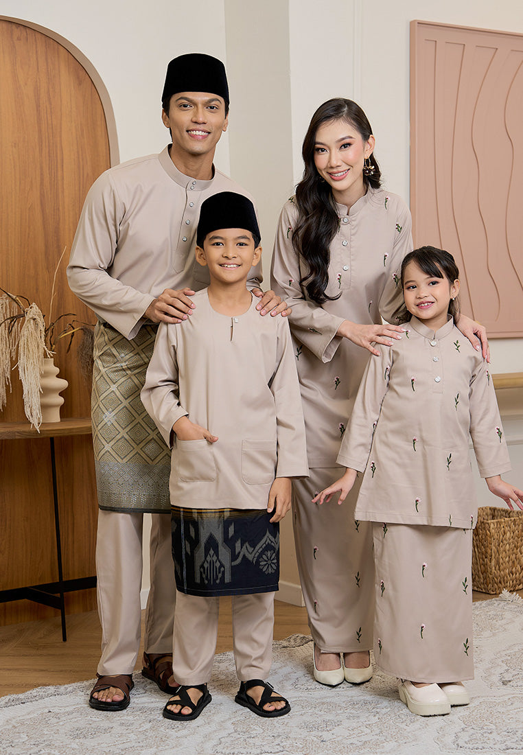 Baju Melayu Cekak Musang Mark III - Nude Champagne