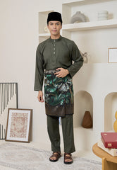 Baju Melayu Cekak Musang Mark III - Olive Green