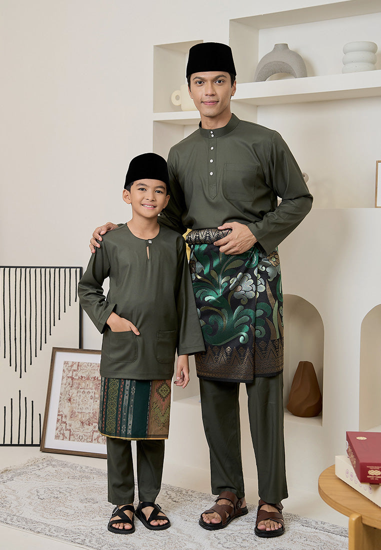 Baju Melayu Cekak Musang Mark III - Olive Green