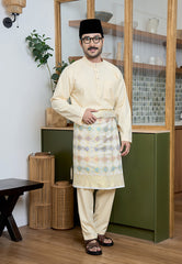 Baju Melayu Cekak Musang Mark III - Pastel Yellow