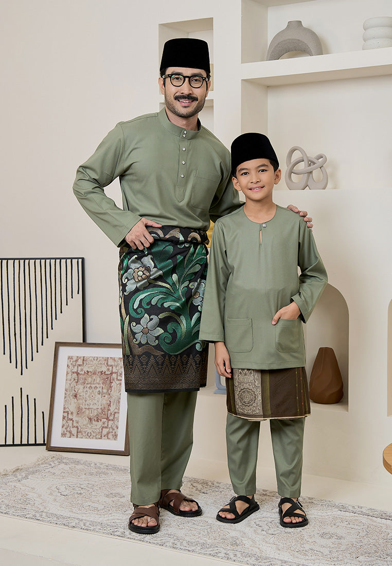 Baju Melayu Cekak Musang Mark III - Sage Green