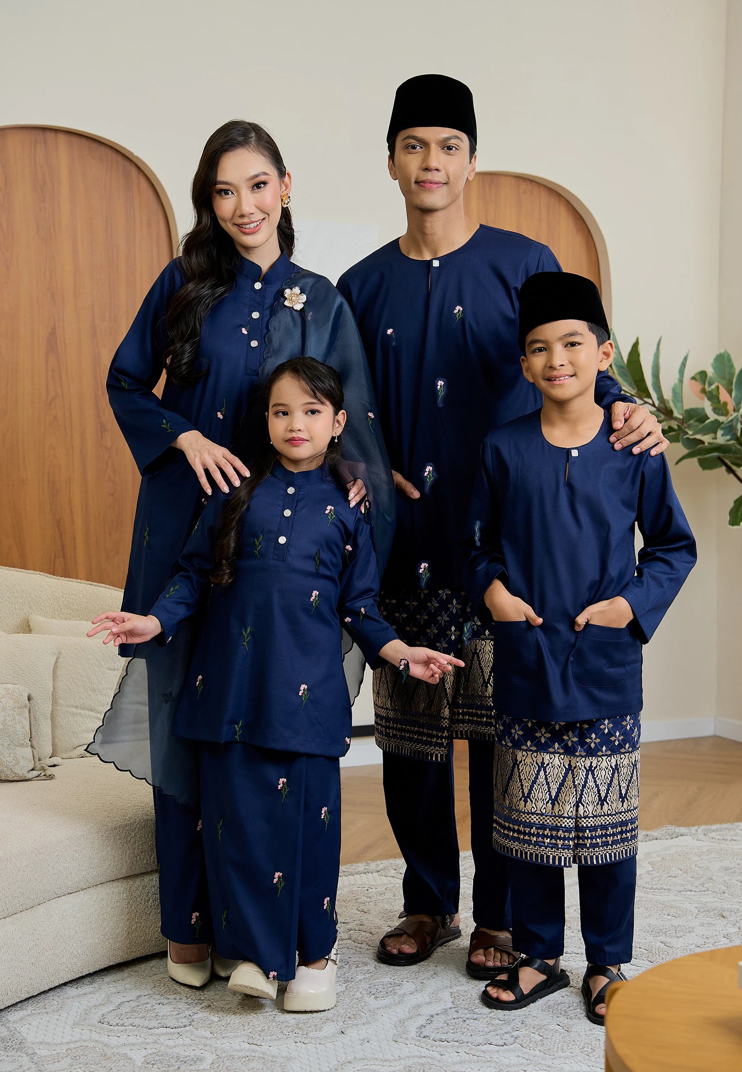 Anggun Kurung Klasik - Dark Blue (Kids)