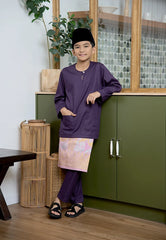 Baju Melayu Teluk Belanga Mark III - Dark Purple (Kids)
